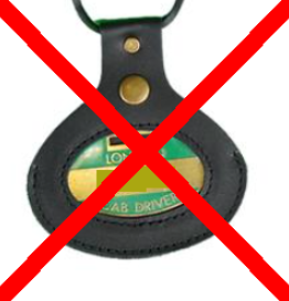 Not acceptable badge photo example showing a badge image that is unclear and likely to be rejected.